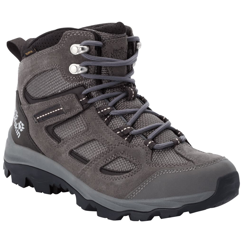 Jack Wolfskin VOJO 3 TEXAPORE MID Női Túracipő Szürke/Rózsaszín - PXQJAB-756